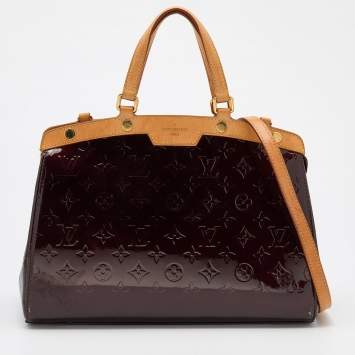 Pre Owned Louis Vuitton Amarante Monogram Vernis Brea MM Bag