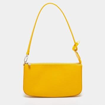 Pre Owned Louis Vuitton Citron Epi Leather Pochette Accessories Bag