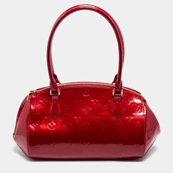 Pre Owned Louis Vuitton Pomme D’Amour Monogram Vernis Sherwood PM Bag