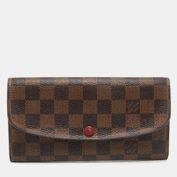 Pre Owned Louis Vuitton Damier Ebene Canvas Emilie Wallet