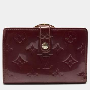 Pre Owned Louis Vuitton Violette Monogram Vernis French Wallet