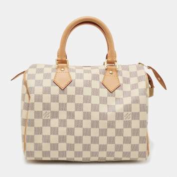 Pre Owned Louis Vuitton Damier Azur Canvas Speedy 25 Bag