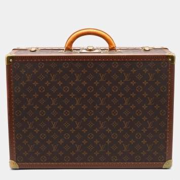 Pre Owned Louis Vuitton Monogram Canvas Alzer 55 Luggage Trunk