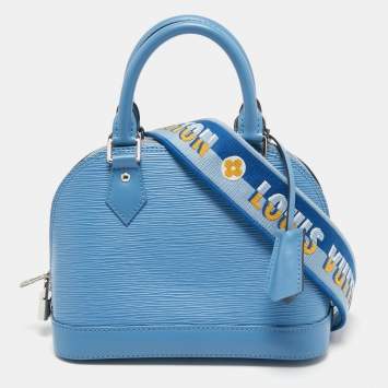 Pre Owned Louis Vuitton Cyan Epi Leather Alma BB Bag