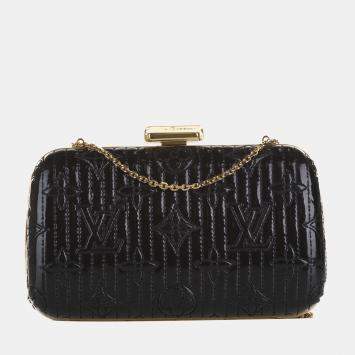 Pre Owned Louis Vuitton Black Monogram Motard Minaudiere