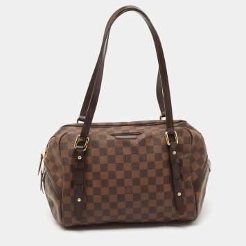 Pre Owned Louis Vuitton Damier Ebene Canvas Rivington GM Bag