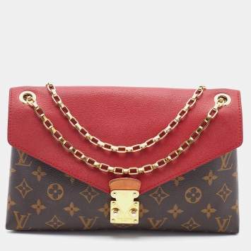 Pre Owned Louis Vuitton Aurore Monogram Canvas Pallas Chain Bag