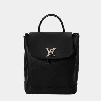Pre Owned Louis Vuitton Lockme Backpack Backpack in Black Leather