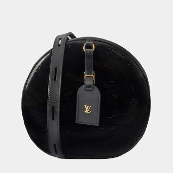 Pre Owned Louis Vuitton Petit Boite Chapeau Shoulder bag in Black Patent leather