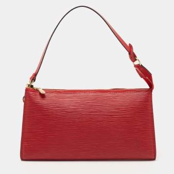 Pre Owned Louis Vuitton Red Epi Leather Pochette Accessoires