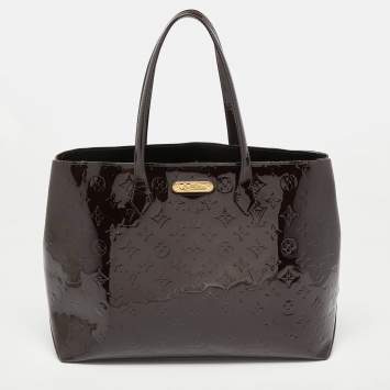 Pre Owned Louis Vuitton Amarante Monogram Vernis Wilshire MM Bag