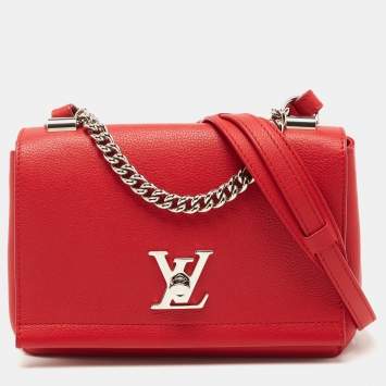 Pre Owned Louis Vuitton Rubis Leather Lockme II BB Bag