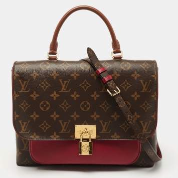 Pre Owned Louis Vuitton Aurore Monogram Canvas and Leather Marignan Bag