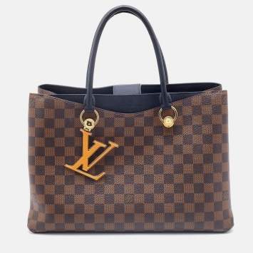 Pre Owned Louis Vuitton Black Damier Ebene Canvas LV Riverside Bag