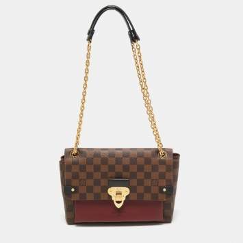 Pre Owned Louis Vuitton Bordeaux Damier Ebene Canvas Vavin PM Bag