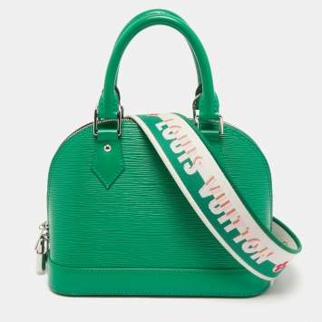 Pre Owned Louis Vuitton Green Epi Leather Alma BB Bag