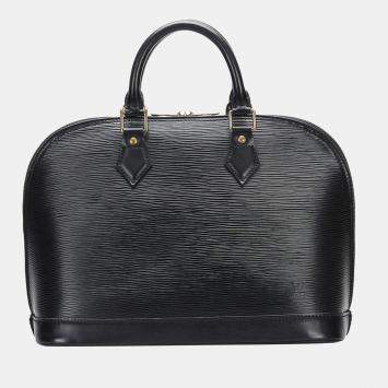 Pre Owned Louis Vuitton Black Epi Leather Alma PM Top Handle Bag