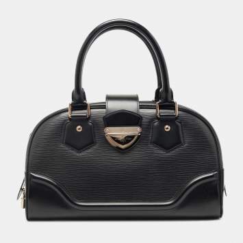 Pre Owned Louis Vuitton Black Epi Leather Montaigne GM Bag