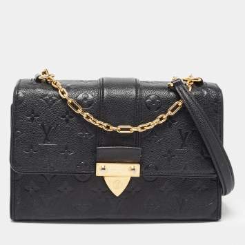 Pre Owned Louis Vuitton Black Monogram Empreinte Leather Saint Sulpice PM Bag