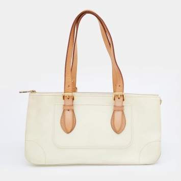 Pre Owned Louis Vuitton Lime Monogram Vernis Rosewood Avenue Bag