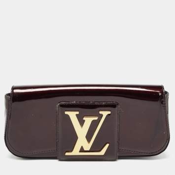 Pre Owned Louis Vuitton Amarante Patent Leather Sobe Clutch