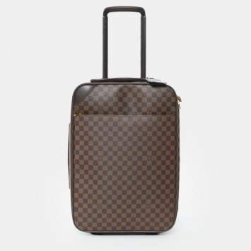Pre Owned Louis Vuitton Damier Ebene Canvas Pegase Light 55 Luggage