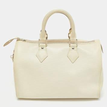 Pre Owned Louis Vuitton Ivorie Epi Leather Speedy 25 Bag