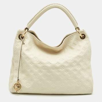 Pre Owned Louis Vuitton Neige Monogram Empreinte Leather Artsy MM Bag