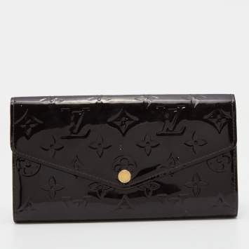 Pre Owned Louis Vuitton Amarante Monogram Vernis Jeanne Wallet