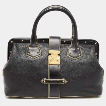 Pre Owned Louis Vuitton Black Suhali Leather L'Ingenieux PM Bag
