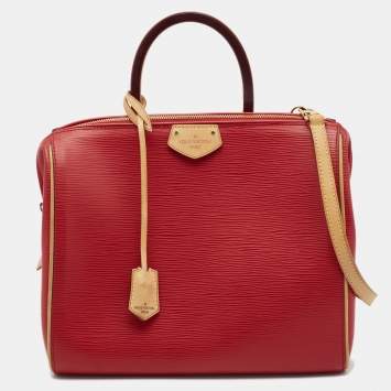 Pre Owned Louis Vuitton Coquelicot Epi Leather Doc PM Bag