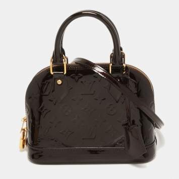 Pre Owned Louis Vuitton Amarante Monogram Vernis Alma BB Bag
