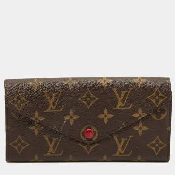Pre Owned Louis Vuitton Red Monogram Canvas Josephine Wallet 