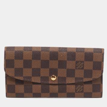 Pre Owned Louis Vuitton Damier Ebene Canvas Emilie Wallet