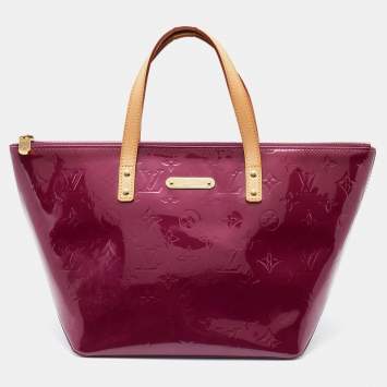 Pre Owned Louis Vuitton Violette Monogram Vernis Bellevue PM Bag
