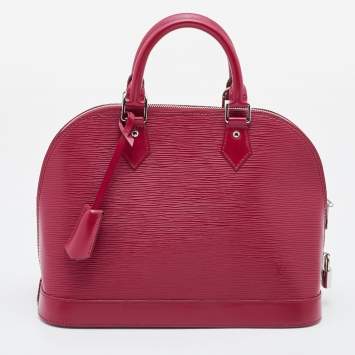 Pre Owned Louis Vuitton Fuchsia Epi Leather Alma PM Bag
