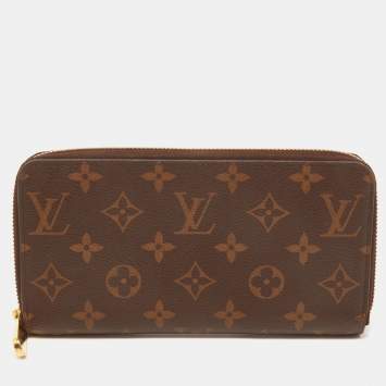 Pre Owned Louis Vuitton Monogram Canvas Zippy Wallet