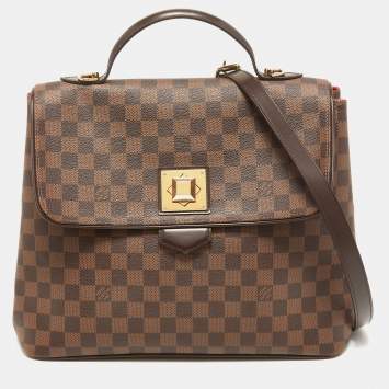 Pre Owned Louis Vuitton Damier Ebene Canvas Bergamo GM Bag