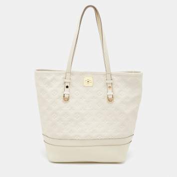 Pre Owned Louis Vuitton Neige Monogram Empreinte Leather Citadine PM Bag