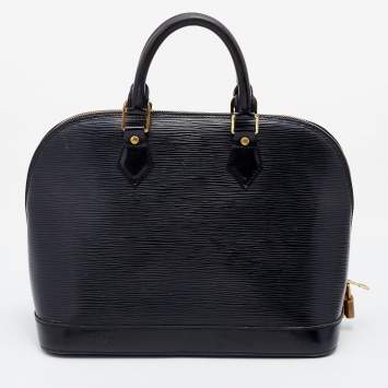 Pre Owned Louis Vuitton Black Epi Leather Alma PM Bag