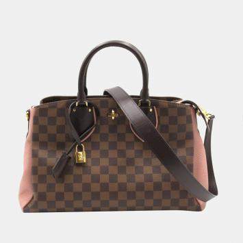 Pre Owned Louis Vuitton Brown Canvas Damier Ebene Normandy