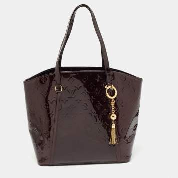 Pre Owned Louis Vuitton Amarante Monogram Vernis Avalon GM Bag