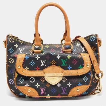 Pre Owned Louis Vuitton Black Multicolor Monogram Canvas Rita Bag