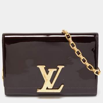 Pre Owned Louis Vuitton Amarante Vernis Chain Louise GM Bag