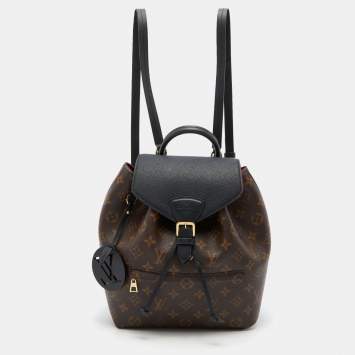 Pre Owned Louis Vuitton Black Monogram Canvas Montsouris PM Backpack 