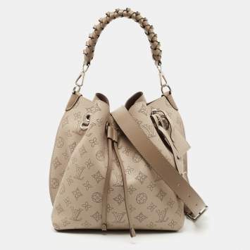 Pre Owned Louis Vuitton Opal Monogram Mahina Leather Muria Bag