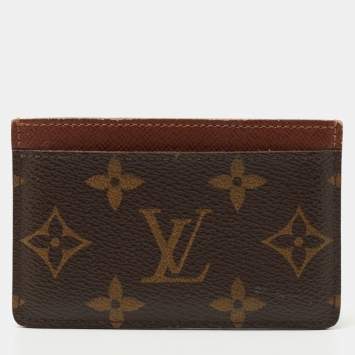 Pre Owned Louis Vuitton Armagnac Monogram Canvas Card Holder