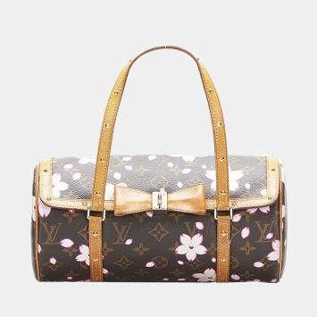 Pre Owned Louis Vuitton Brown Canvas Monogram Cherry Blossom Papillon 30