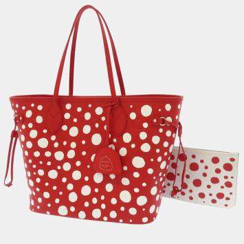 Pre Owned Louis Vuitton x Yayoi Kusama Red Dots Monogram Neverfull MM Bag