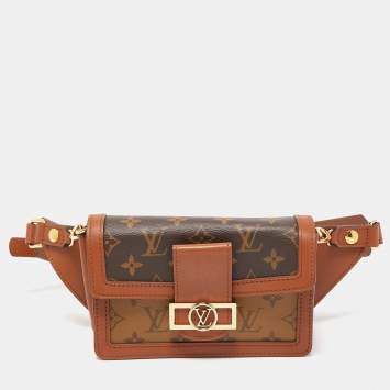 Pre Owned Louis Vuitton Monogram Reverse Canvas Dauphine Bumbag Bag